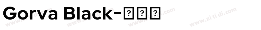 Gorva Black字体转换